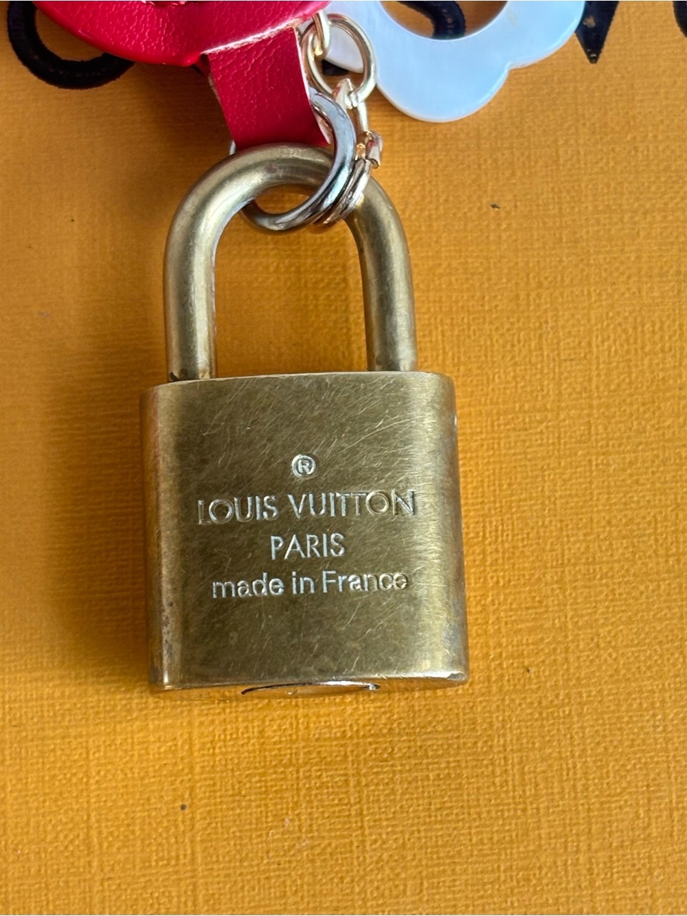 Louis Vuitton Brass Lock #342, Bag Charm,Vivienne Flower Body,Key Chain, 7.25 in - Picture 5 of 5